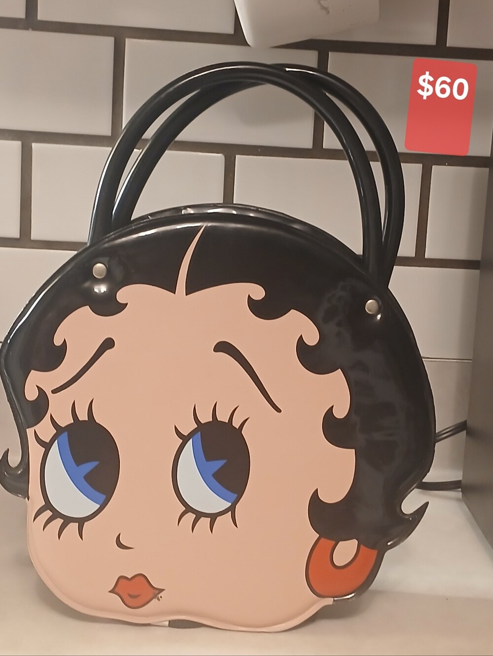 Vintage 1994 Betty Boop Face Purse Handbag.